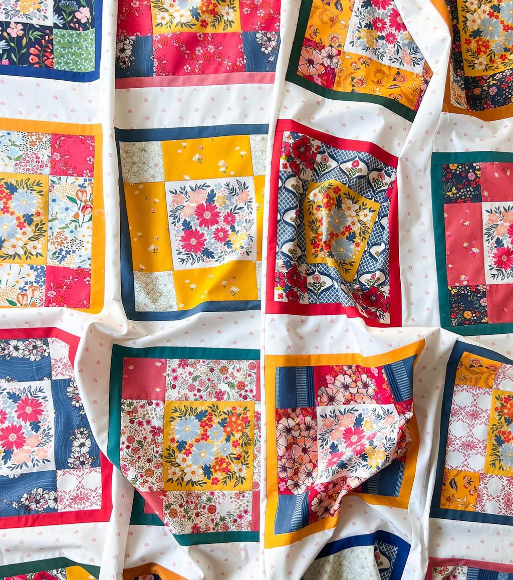 The Flower Fields Quilt Kit by Maureen Cracknell for Art Gallery Fabrics
