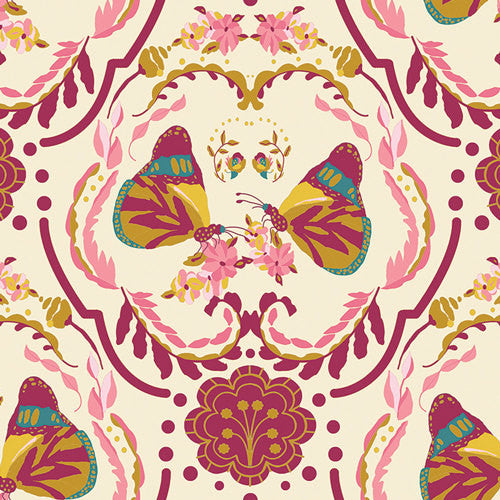 Emmy Grace by Bari J for Art Gallery Fabrics Painted Ladies’ Kiss - Lady Belle Fabric

