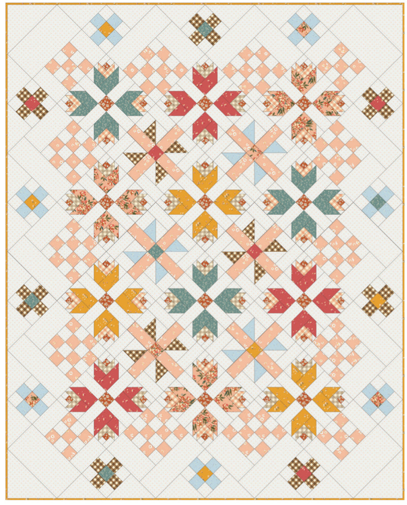 Tulip Time Garden Party Quilt Kit by Maureen Cracknell & Sharon Holland for Art Gallery Fabrics
