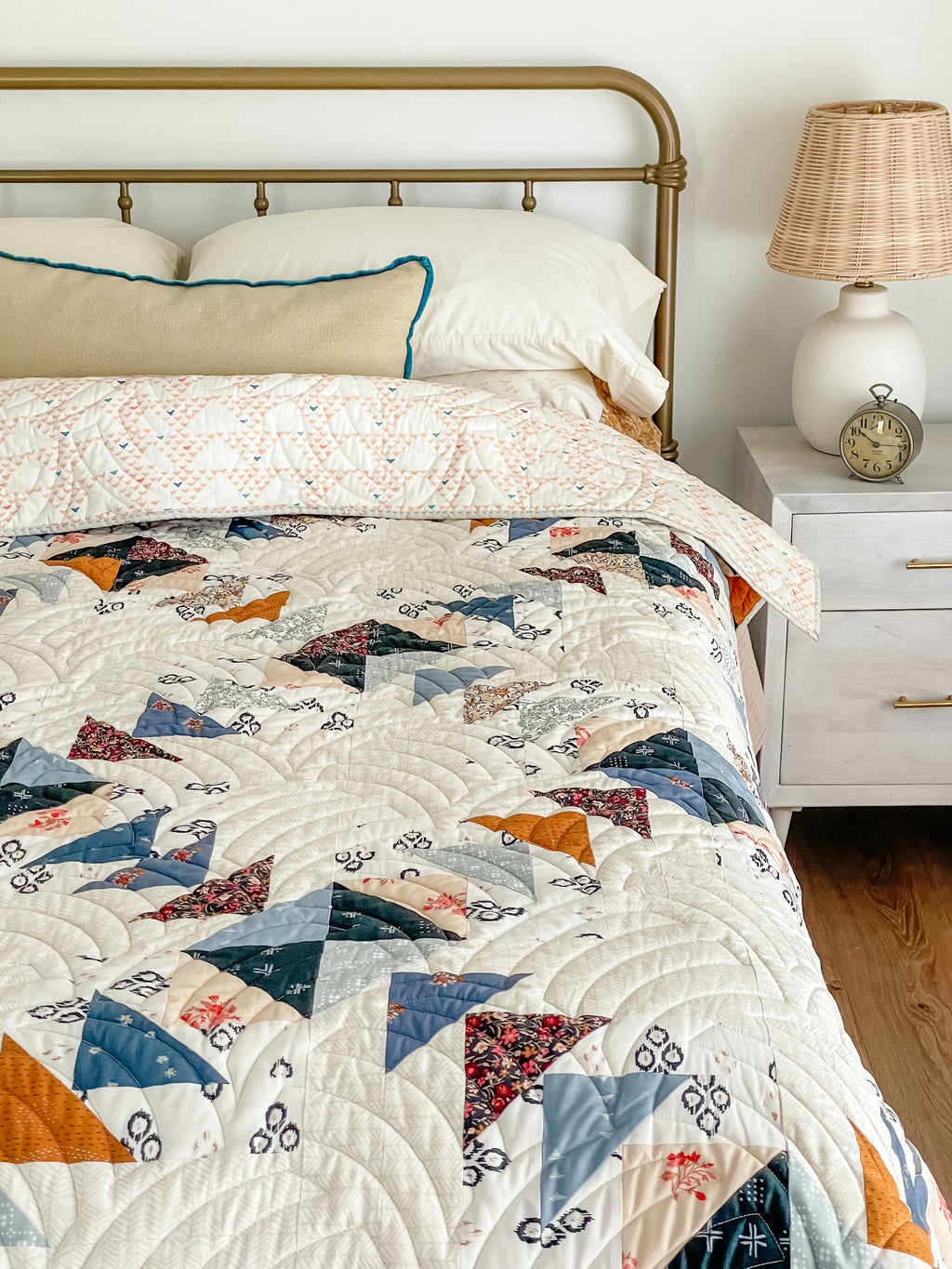Chicago Geese Moody Blues Quilt Kit by Sharon Holland for Art Gallery Fabrics