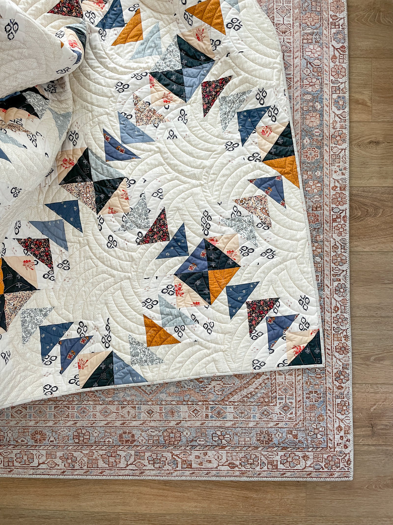 Chicago Geese Moody Blues Quilt Kit by Sharon Holland for Art Gallery Fabrics