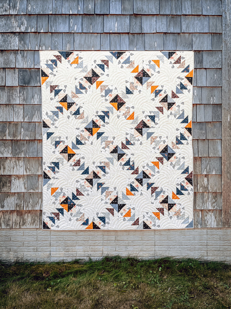 Chicago Geese Moody Blues Quilt Kit by Sharon Holland for Art Gallery Fabrics