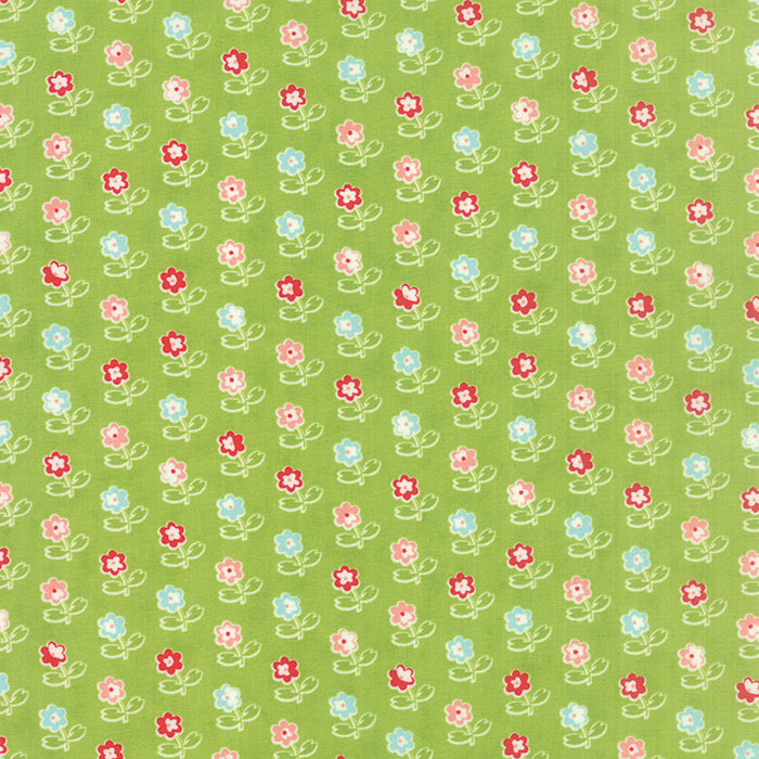 Vintage Picnic Green Cherries 55127-14 by Bonnie and Camille for Moda