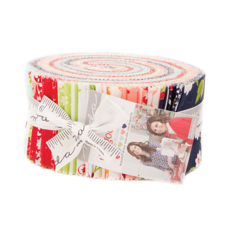 Simply Colorful Junior Jelly Roll by V and Co. for Moda Red
