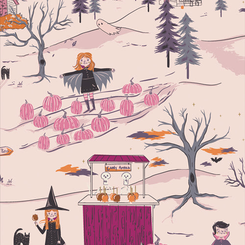 Spooky and Sweeter Peppermint’s Tale Dusk Backing for Sweet Home Quilt Kit by Sharon Holland & Art Gallery Fabrics