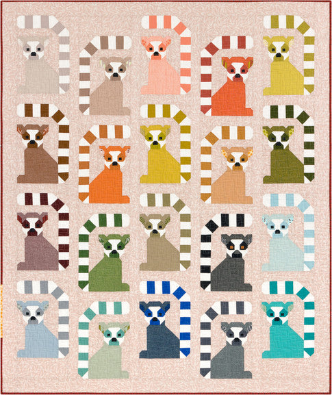 Lana Lemur by Elizabeth Hartman with Adventure Fabrics Quilt Kit