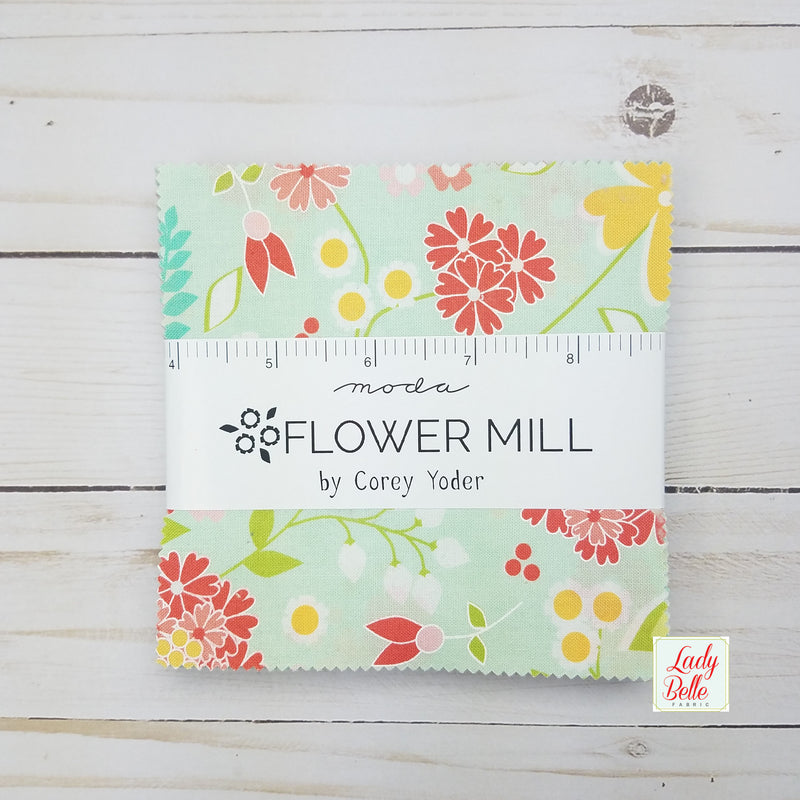 Flower Mill Charm Pack by Corey Yoder for Moda