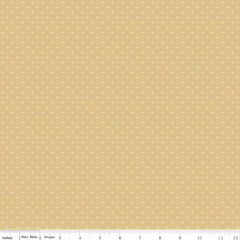 Gingham Gardens Gold Plus C10357 by My Minds Eye for Riley Blake Designs