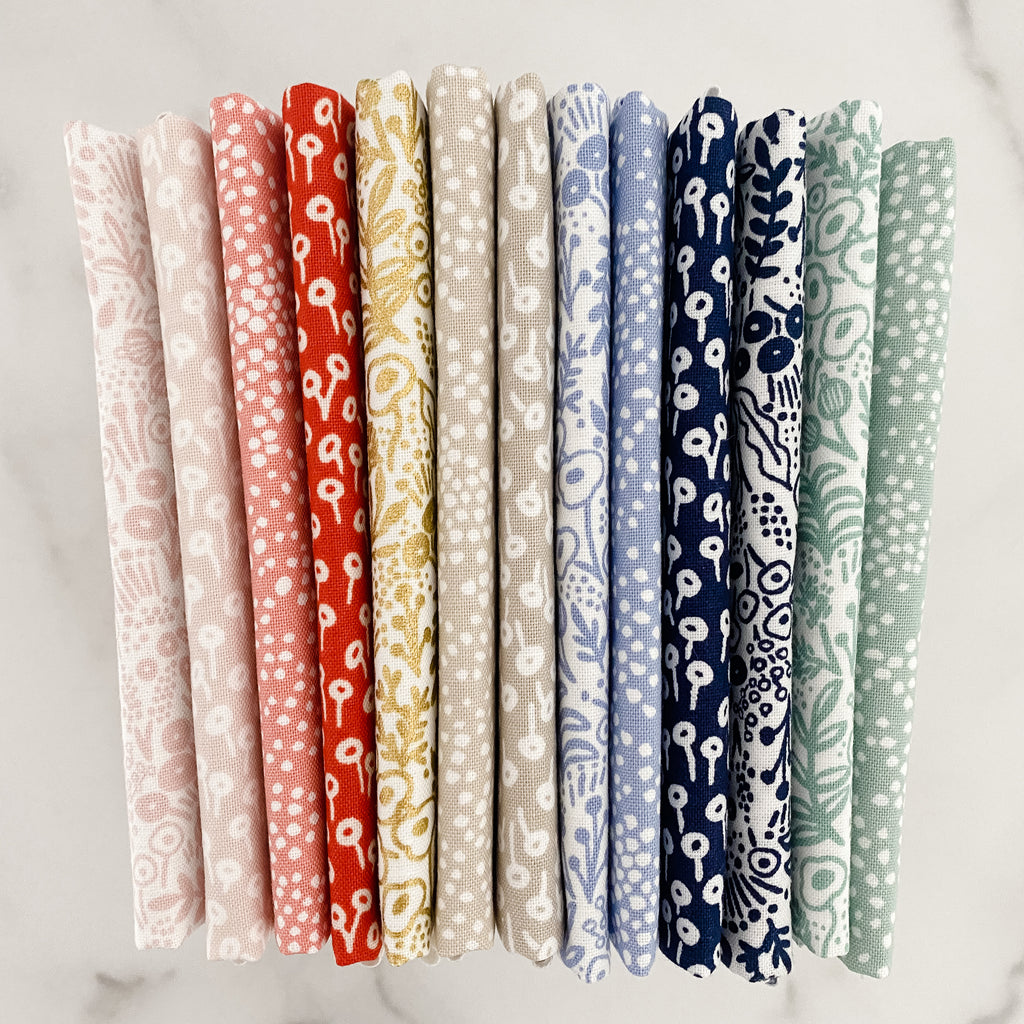 Rifle Paper Co Basics by Rifle Paper Co for Cotton and Steel Fat Quarter Bundle