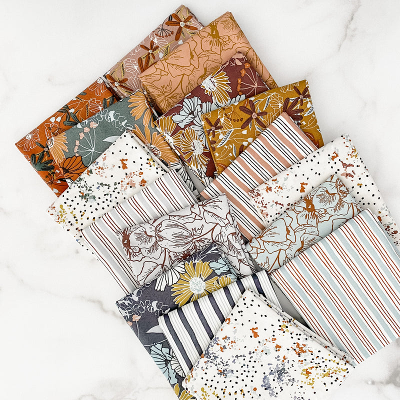 Wallflower by Hope Johnson for Cotton and Steel Half Yard Bundle