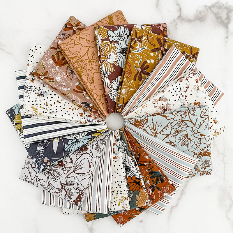 Wallflower by Hope Johnson for Cotton and Steel Half Yard Bundle