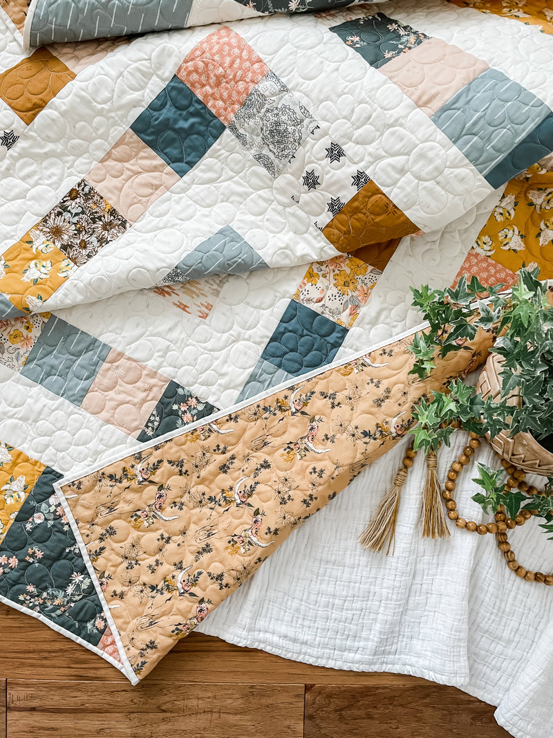 Roundabout Shine On Quilt Kit by Sharon Holland with Dotting Winter for Art Gallery Fabrics Fat Quarter Bundle