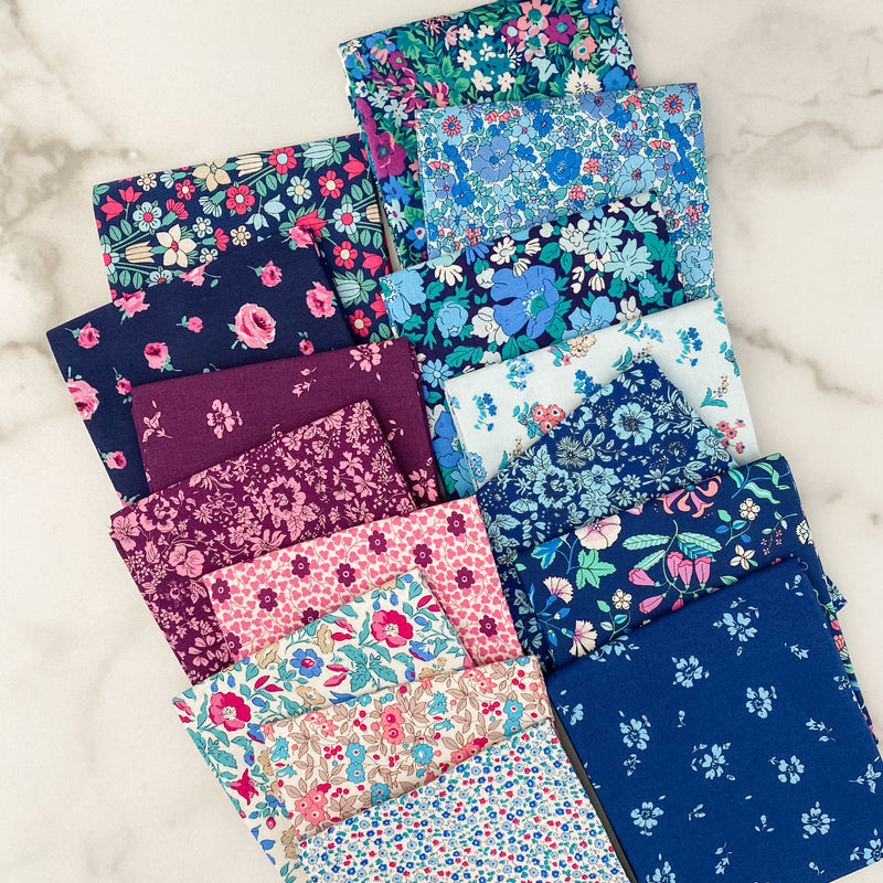 Liberty of London Flower Show Midnight for Riley Blake Designs Fat Quarter Bundle