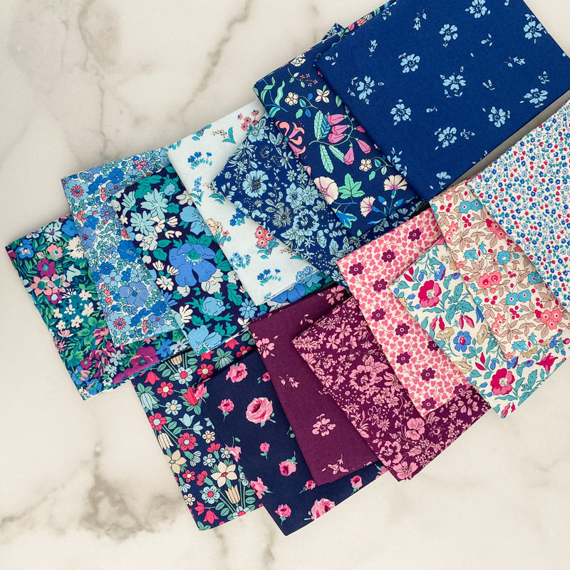 Liberty of London Flower Show Midnight for Riley Blake Designs Fat Quarter Bundle