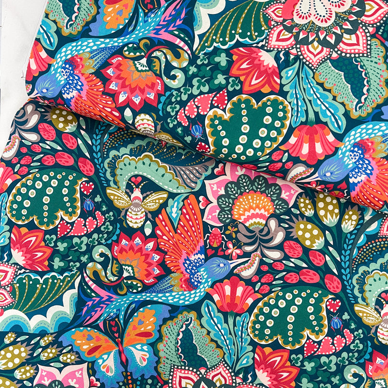 Florissimo Dark Blue from Eden by Sally Kelly for Windham Fabrics